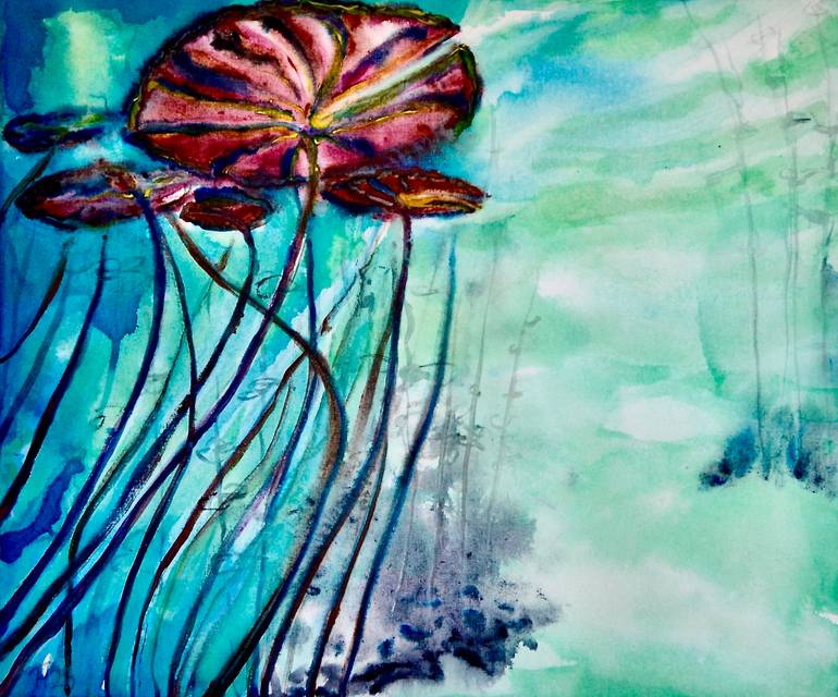 Original Impressionism Garden Painting by Tapio Hirvonen