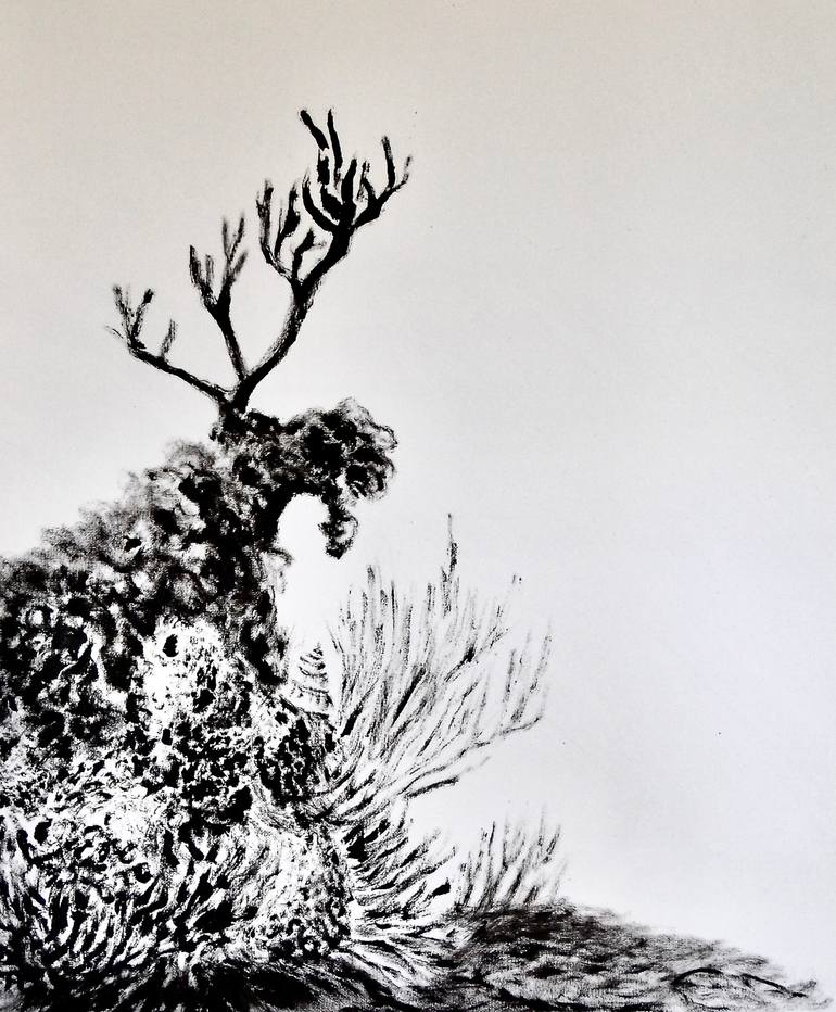 Original Black & White Nature Painting by Tapio Hirvonen