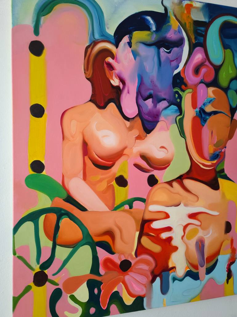 Original Expressionism People Painting by Maxim Fomenko