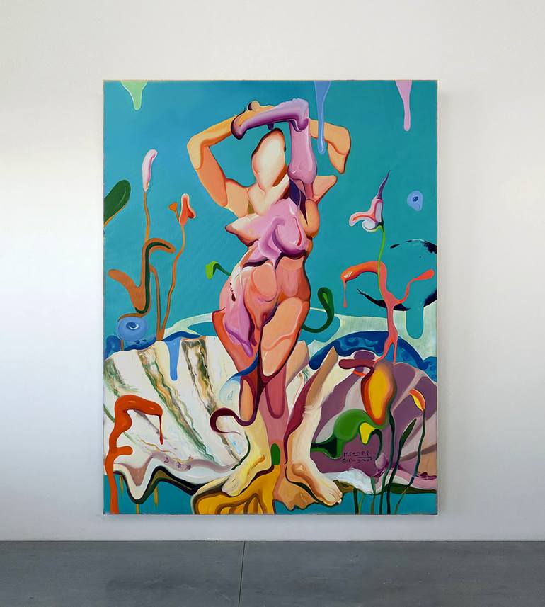 Original Contemporary Floral Painting by Maxim Fomenko