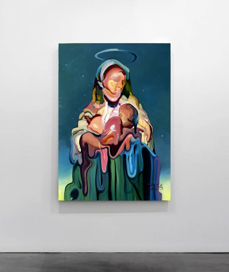 Original Contemporary Religion Painting by Maxim Fomenko