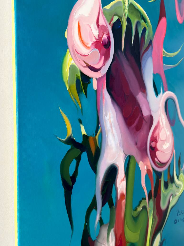 Original Conceptual Botanic Painting by Maxim Fomenko