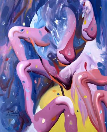 Original Expressionism Erotic Paintings by Maxim Fomenko