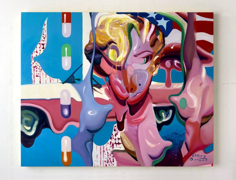 Original Expressionism Pop Culture/Celebrity Painting by Maxim Fomenko