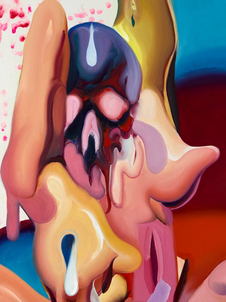 Original Expressionism Nude Painting by Maxim Fomenko