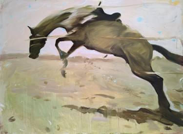 Print of Expressionism Horse Paintings by Maxim Fomenko