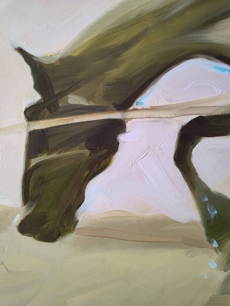 Original Expressionism Horse Painting by Maxim Fomenko