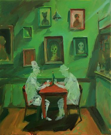 Print of Expressionism Interiors Paintings by Maxim Fomenko