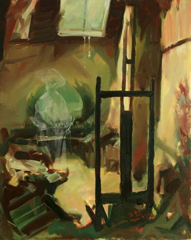 Print of Expressionism Interiors Paintings by Maxim Fomenko