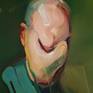 the image is part of the series "No Face".
In this picture I have tried to paint an injured head.