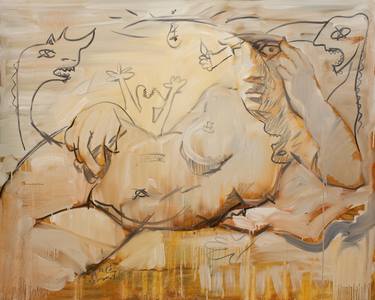 Original Expressionism Nude Paintings by Maxim Fomenko