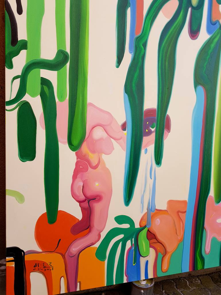 Original Figurative Erotic Painting by Maxim Fomenko