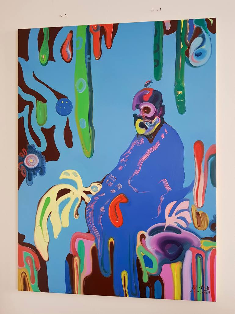 Original Expressionism People Painting by Maxim Fomenko