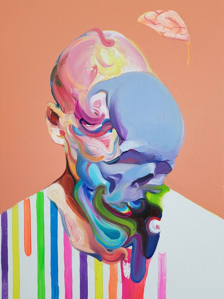 Original Conceptual People Painting by Maxim Fomenko