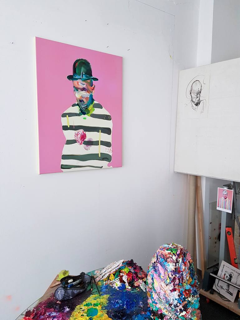 Original Expressionism People Painting by Maxim Fomenko