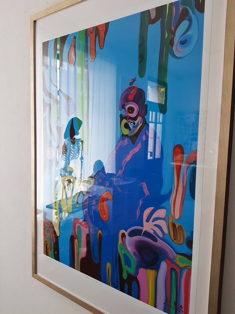 Original Expressionism Portrait Printmaking by Maxim Fomenko