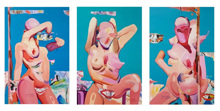 Original Figurative Nude Painting by Maxim Fomenko