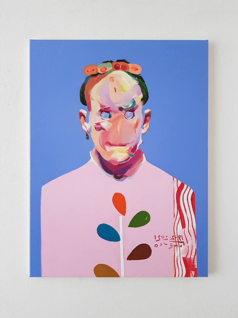 Original Expressionism People Painting by Maxim Fomenko