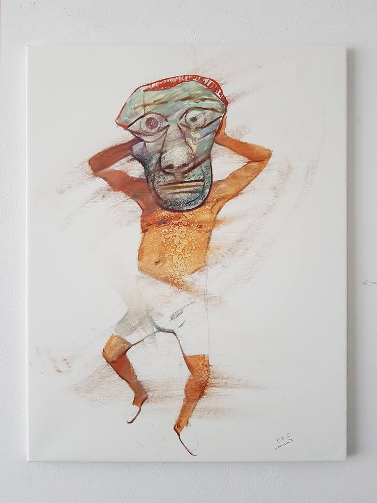 Original Expressionism People Painting by Maxim Fomenko