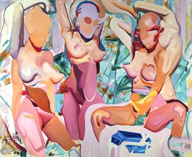 Print of Expressionism Erotic Paintings by Maxim Fomenko