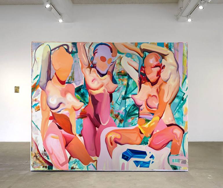 Original Expressionism Erotic Painting by Maxim Fomenko