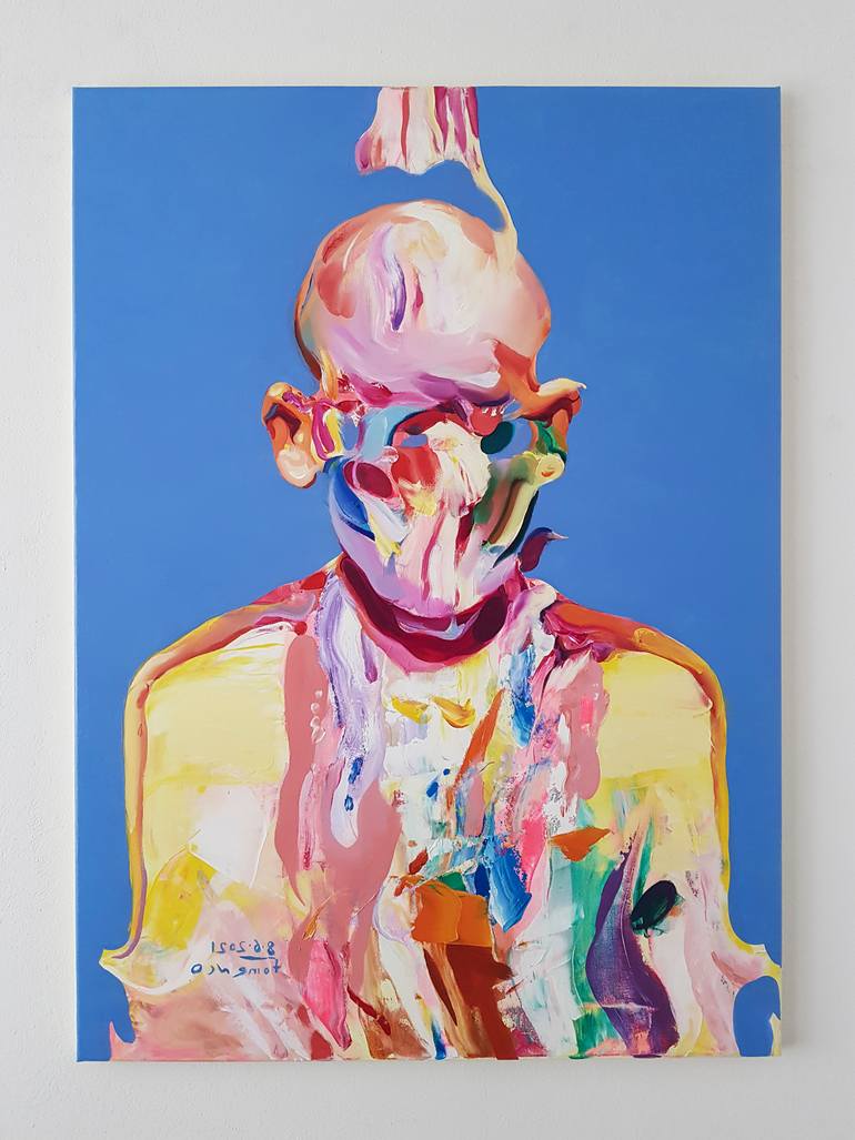 Original Expressionism People Painting by Maxim Fomenko