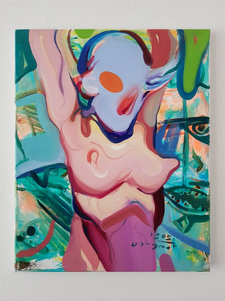 Original Expressionism Erotic Painting by Maxim Fomenko