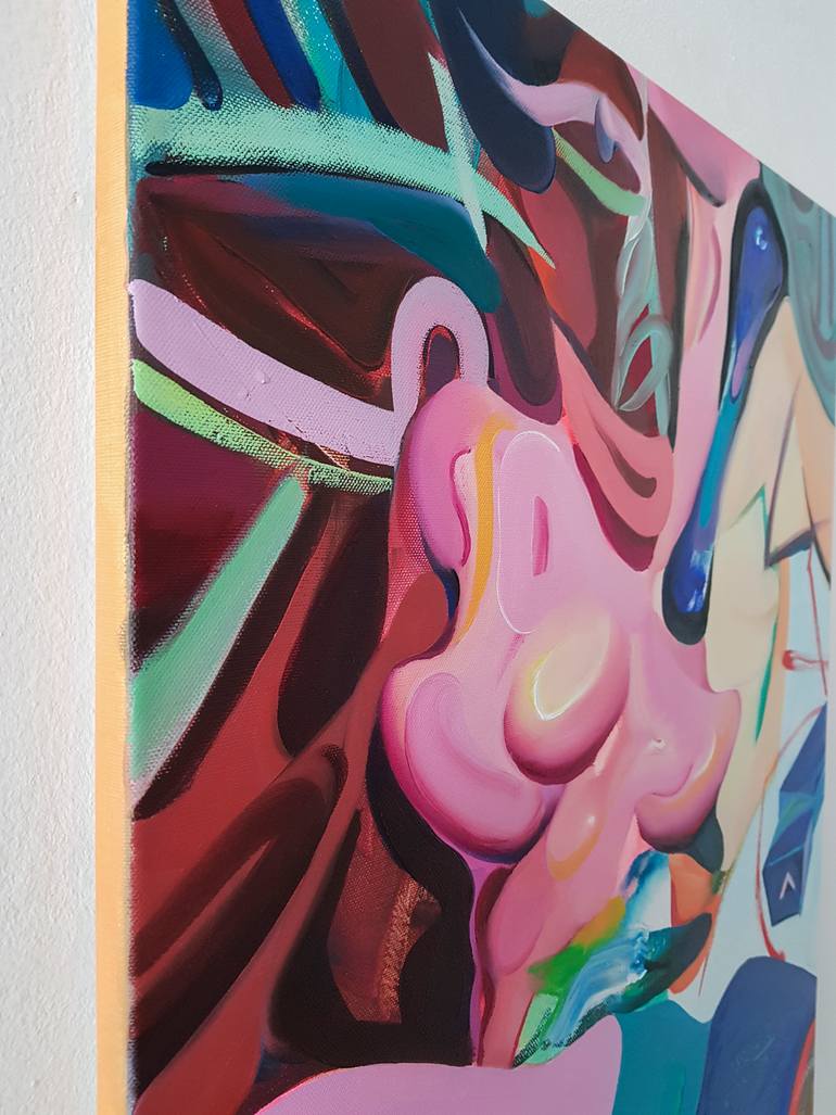 Original Expressionism Nude Painting by Maxim Fomenko