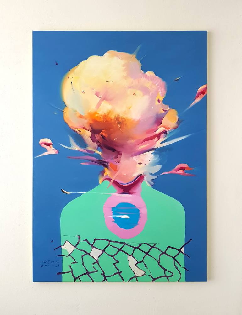 Original Expressionism People Painting by Maxim Fomenko