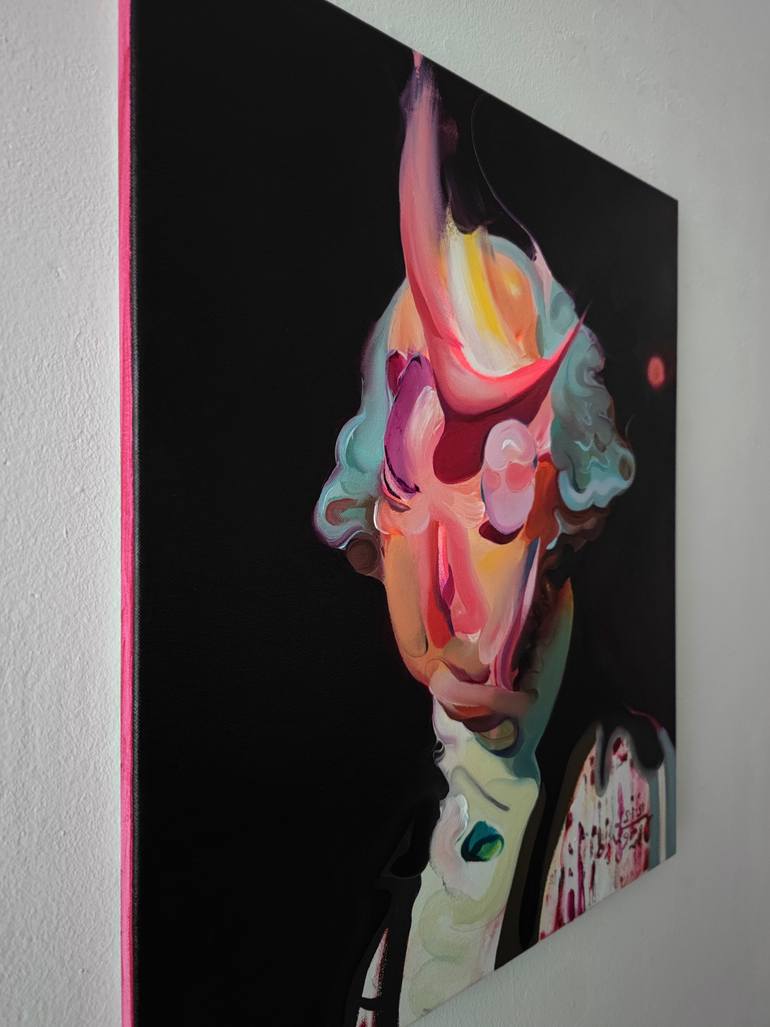 Original Expressionism People Painting by Maxim Fomenko