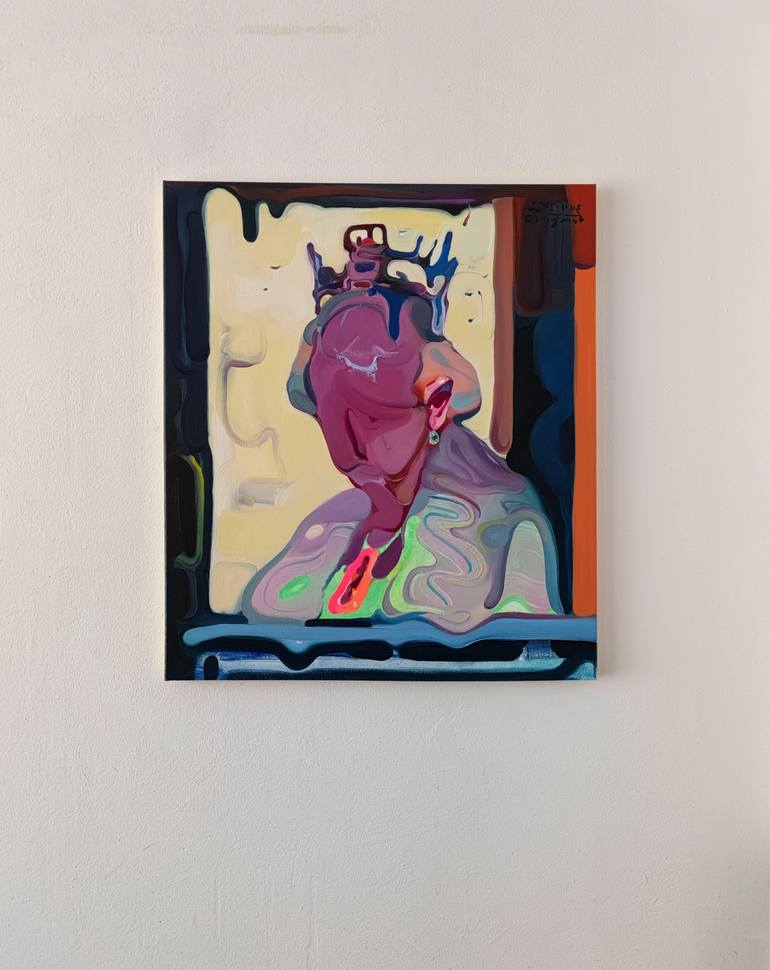 Original Expressionism Portrait Painting by Maxim Fomenko