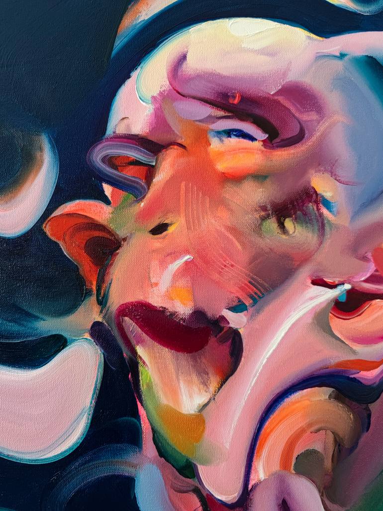 Original Expressionism People Painting by Maxim Fomenko