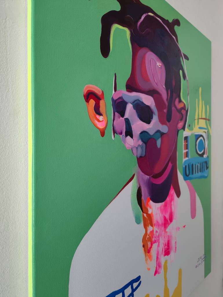 Original Expressionism People Painting by Maxim Fomenko