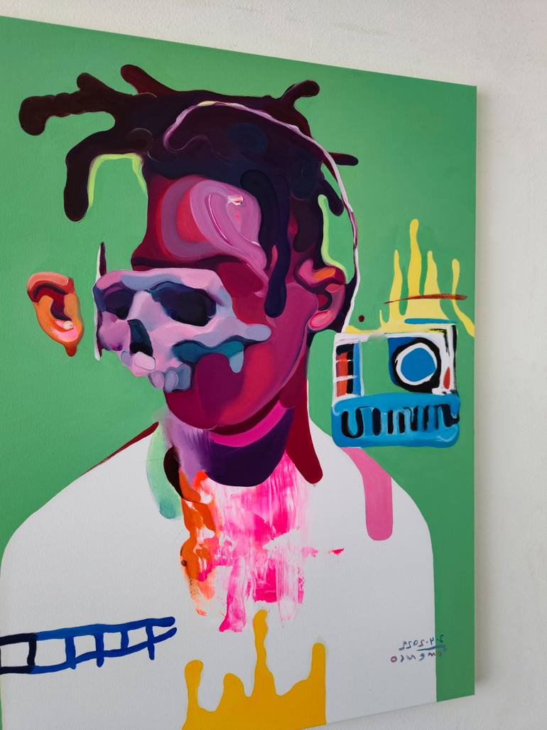 Original Expressionism People Painting by Maxim Fomenko