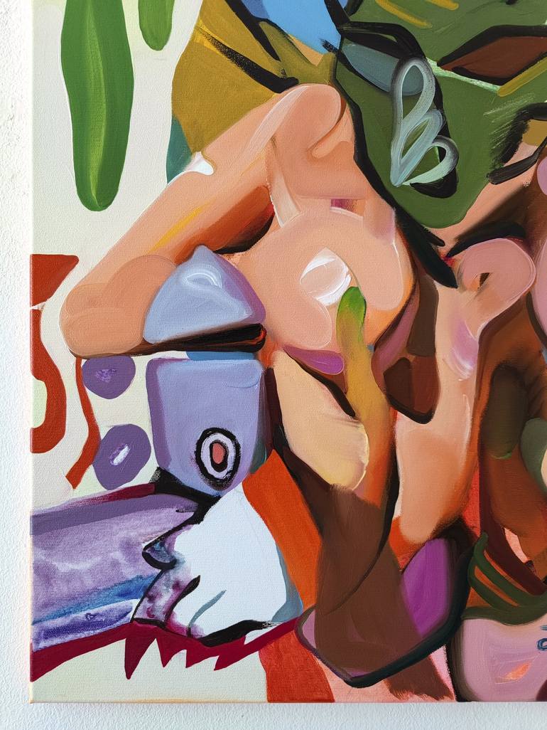 Original Expressionism Nude Painting by Maxim Fomenko