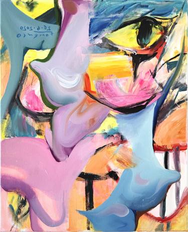 Print of Abstract Expressionism Erotic Paintings by Maxim Fomenko