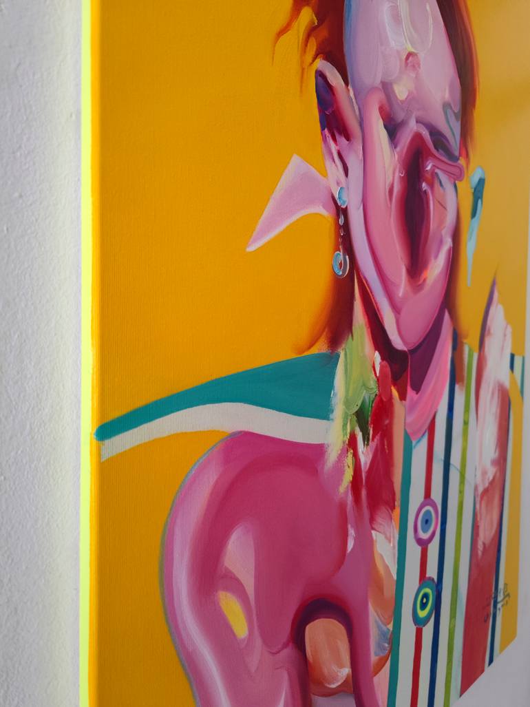 Original Expressionism People Painting by Maxim Fomenko