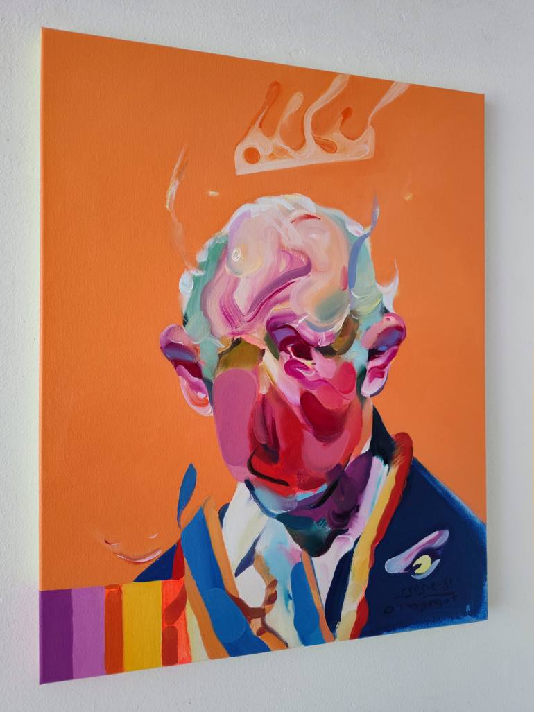 Original Expressionism People Painting by Maxim Fomenko