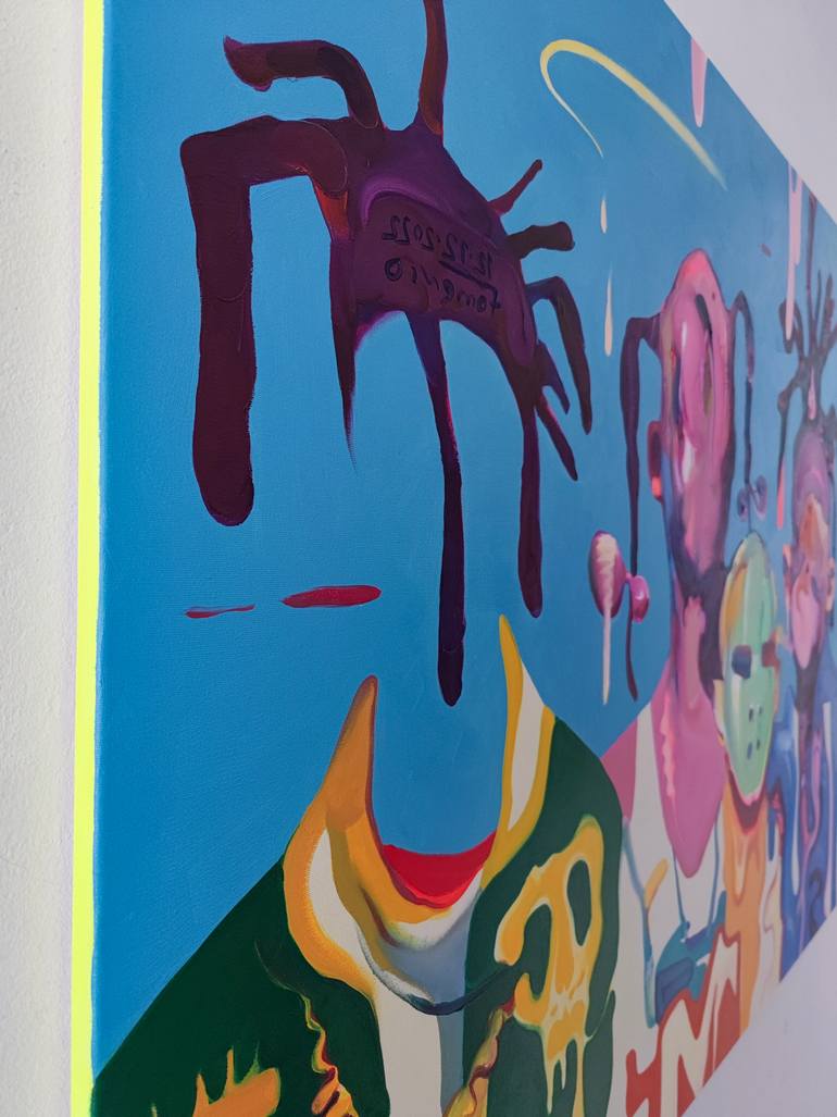 Original Expressionism People Painting by Maxim Fomenko