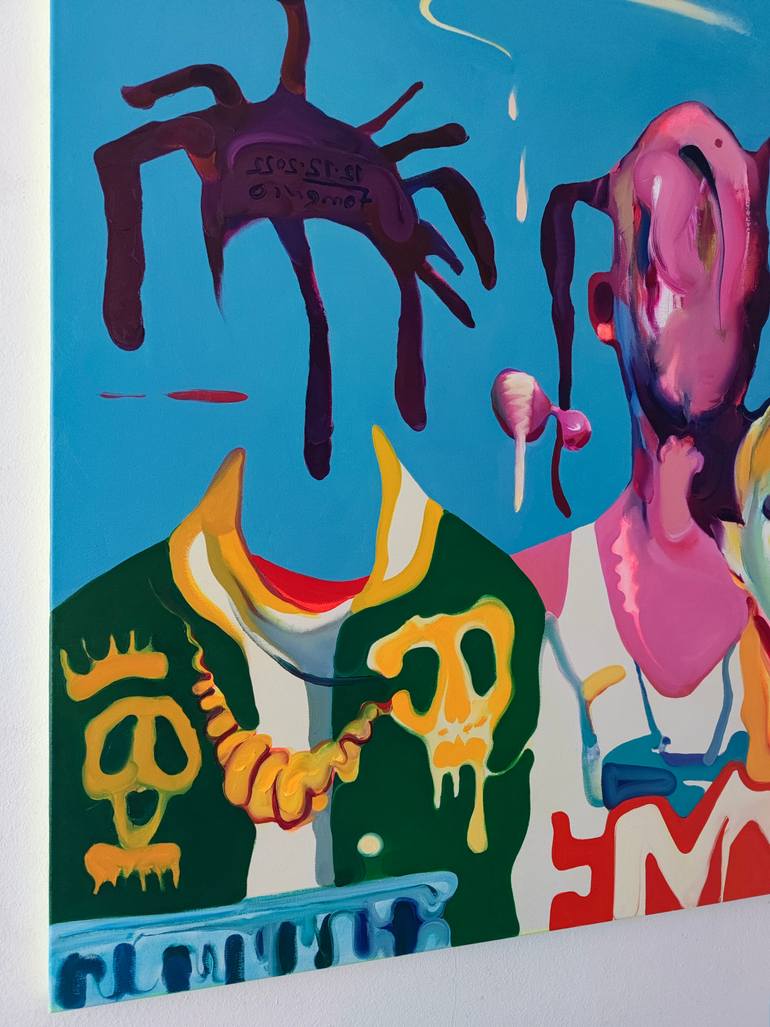 Original Expressionism People Painting by Maxim Fomenko