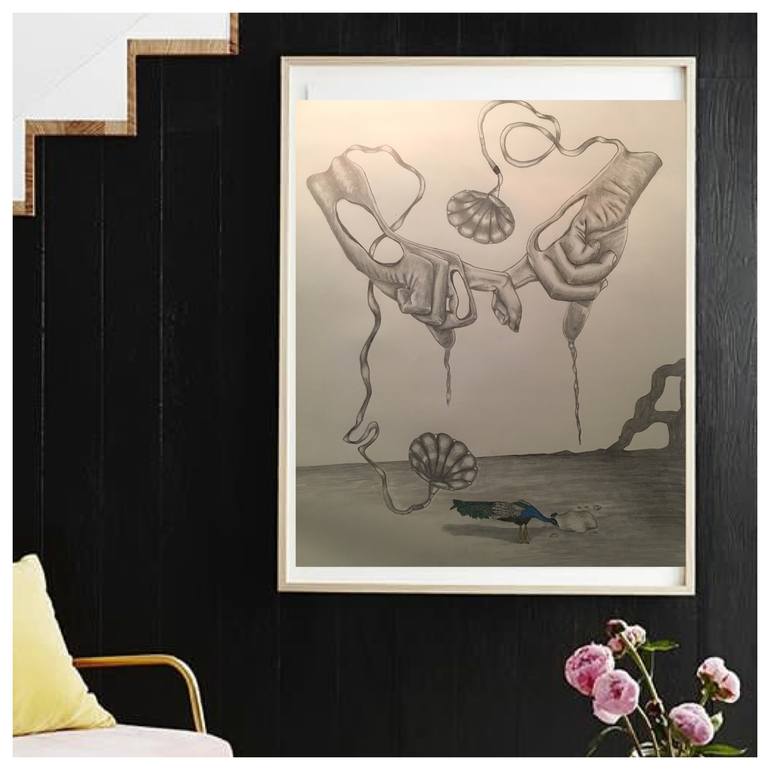 Original Dada Love Drawing by Ruthy Valdez