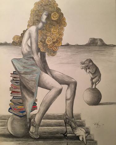 Original Figurative Culture Drawings by Ruthy Valdez