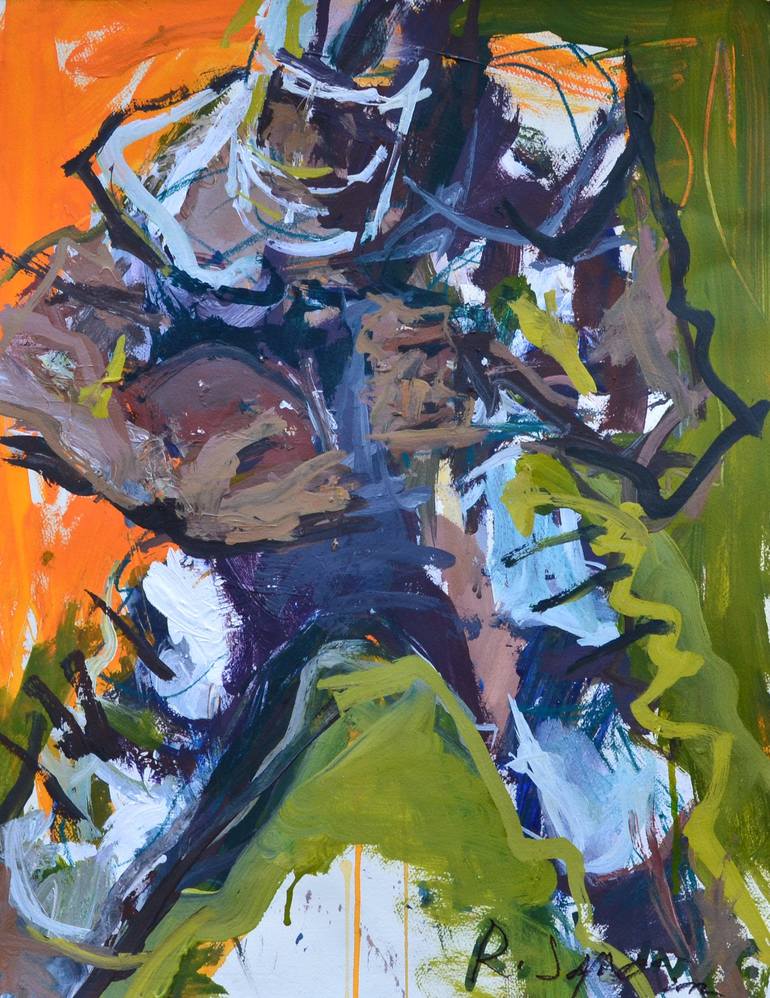 Football Painting Orange Painting By Robert Joyner Saatchi Art   1038666 7 