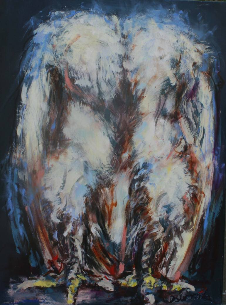 Original Expressionism Animal Painting by Agnieszka Dabrowska