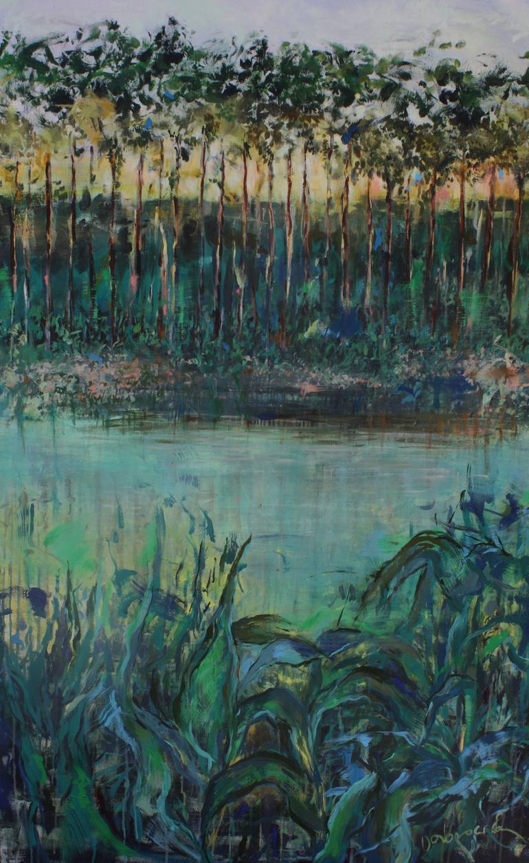 Original Impressionism Landscape Painting by Agnieszka Dabrowska