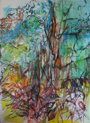 Print of Abstract Expressionism Nature Paintings by Agnieszka Dabrowska