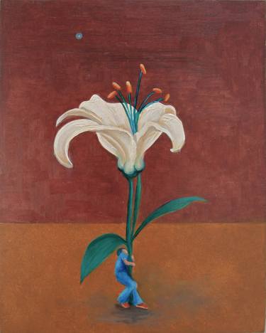 Original Figurative Floral Painting by Julio César Belmont