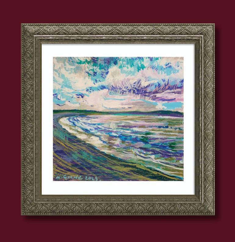 Original Impressionism Seascape Drawing by Maja Grecic