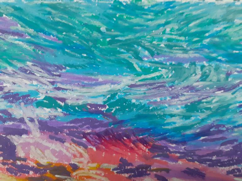 Original Impressionism Seascape Drawing by Maja Grecic