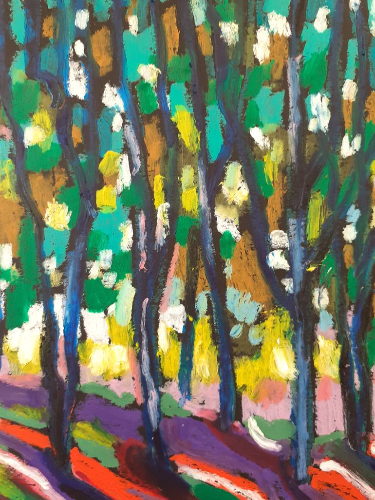 Original Expressionism Landscape Drawing by Maja Grecic